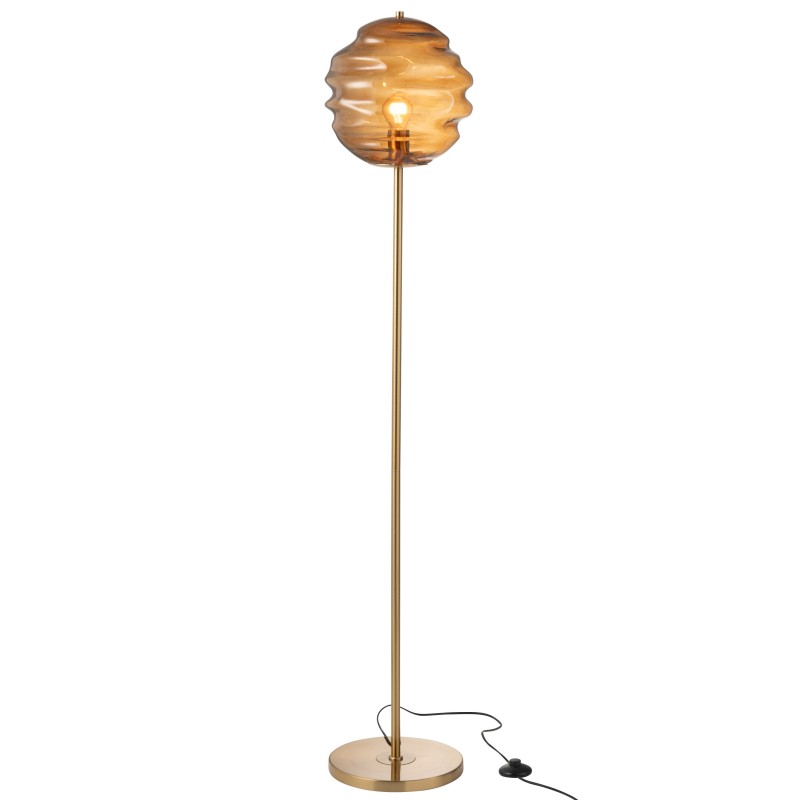 Lampadaire en verre marron 30*30*156 cm