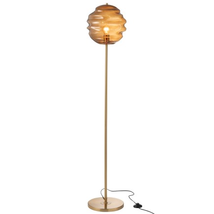 Lampadaire en verre marron 30*30*156 cm