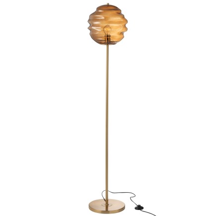 Lampadaire en verre marron 30*30*156 cm