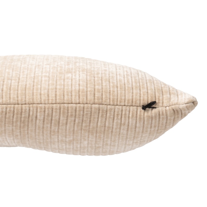 Coussin carré en textile beige 45x45x5 cm