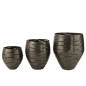 Juego de 3 portavelas de metal negro 52*43*33 cm