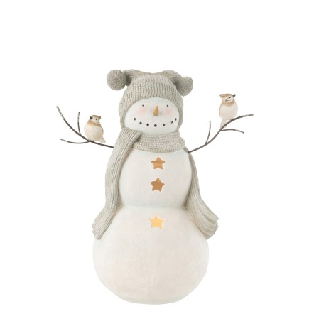 Muñeco de nieve de polirresina multicolor 43.5*26*50 cm