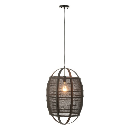 Lámpara colgante de tela negra 37*37*56 cm