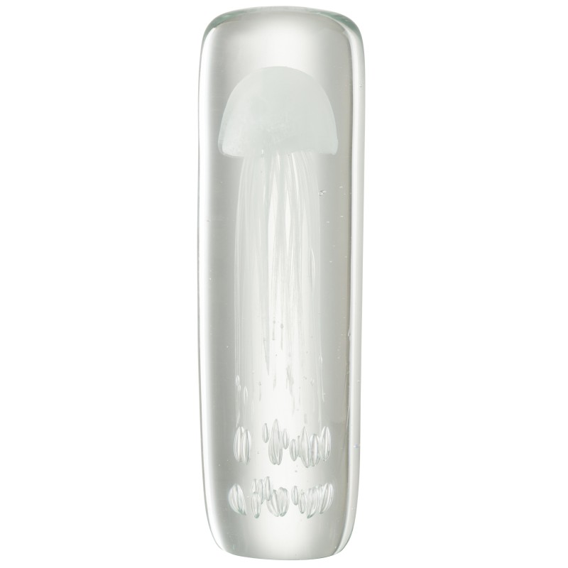 Pisapapeles de vidrio blanco 9*9*29.5 cm Pisapapeles de vidrio blanco 9*9*29.5 cm