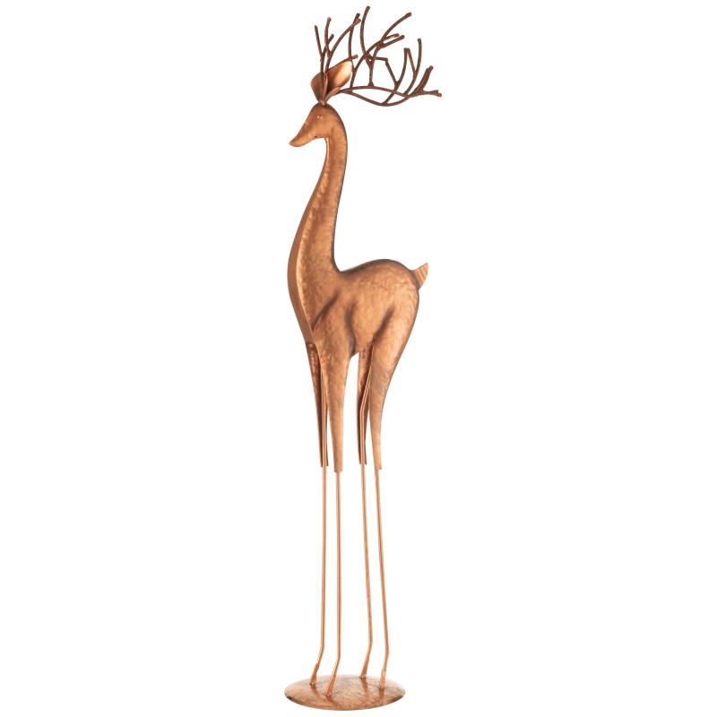 Reina com base em metal cobre 22,5 x 17 x 92 cm