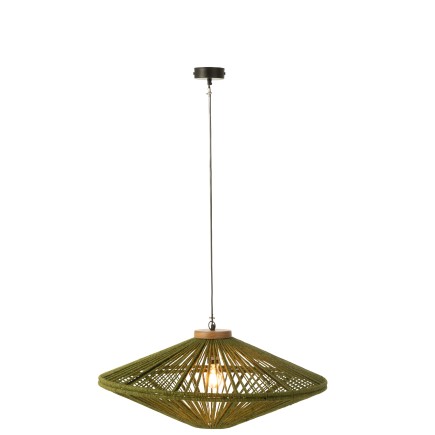 Lámpara de techo de metal verde 77.5*77.5*36 cm