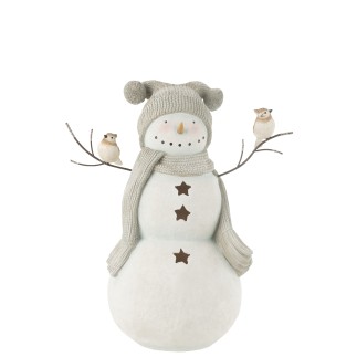 Muñeco de nieve de polirresina multicolor 43.5*26*50 cm