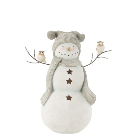 Muñeco de nieve de polirresina multicolor 43.5*26*50 cm