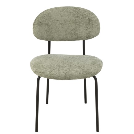 Chaise de table en textile vert 51*55*82 cm