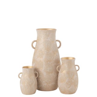 Vase amphore en céramique rose doré 36*36*70 cm