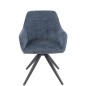 Cadeira lounge em metal azul 58x56,5x85 cm