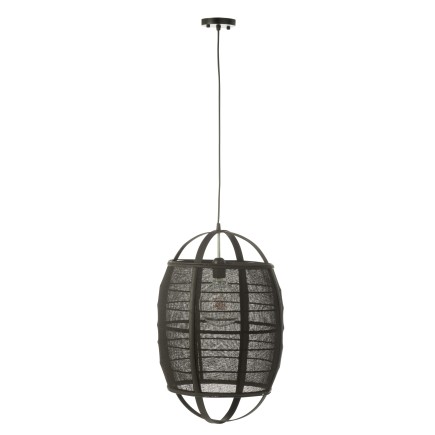 Lámpara colgante de tela negra 37*37*56 cm
