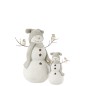 Boneco de neve em poliresina multicolorida 43,5 x 26 x 50 cm