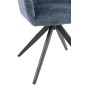 Cadeira lounge em metal azul 58x56,5x85 cm