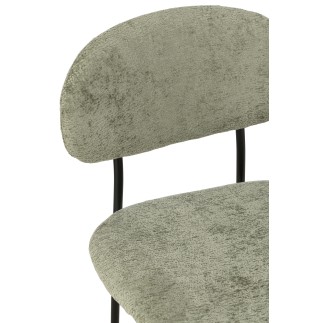 Chaise de table en textile vert 51*55*82 cm