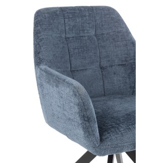 Chaise lounge en métal bleu 58*56.5*85 cm