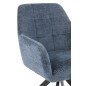 Cadeira lounge em metal azul 58x56,5x85 cm