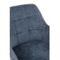 Cadeira lounge em metal azul 58x56,5x85 cm