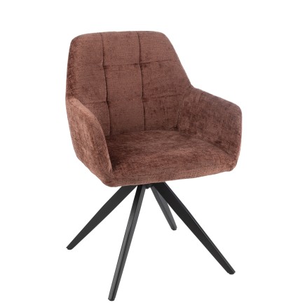 Chaise en métal marron 58*56.5*85 cm