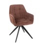 Chaise en métal marron 58*56.5*85 cm