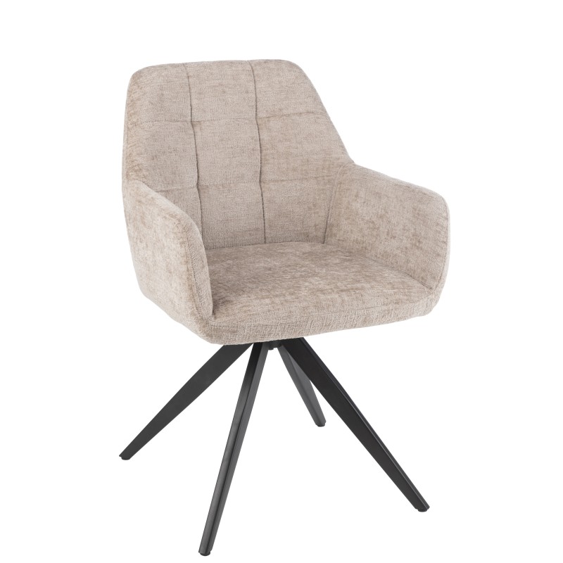Cadeira em metal cinzento 58x56,5x85 cm