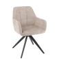 Cadeira em metal cinzento 58x56,5x85 cm