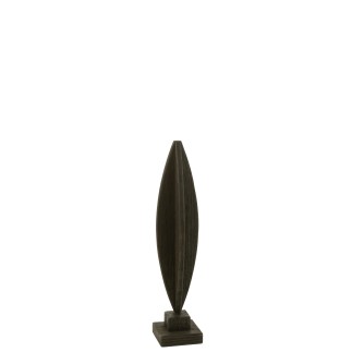 Objeto decorativo de madera negra 15*15*70 cm