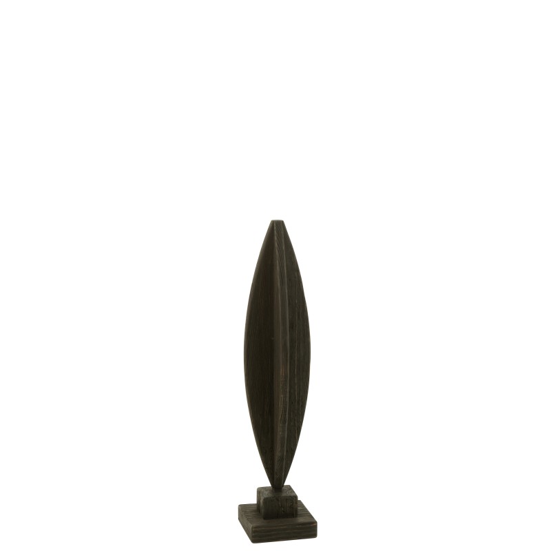 Objeto decorativo de madera negra 15*15*70 cm
