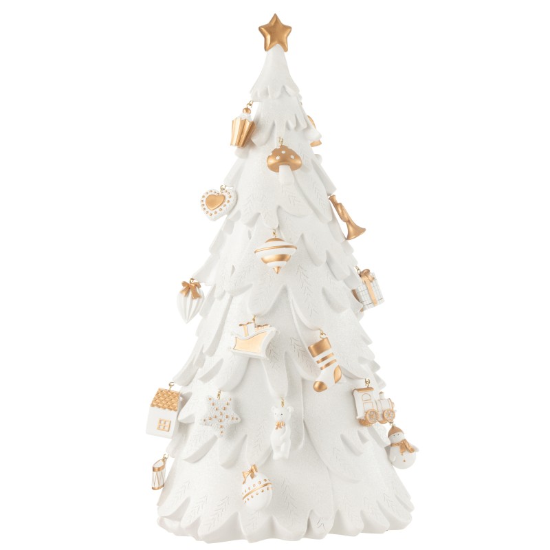 Árvore de Natal em poliresina multicolorida 33,5 x 21 x 63 cm Árvore de Natal em poliresina multicolorida 33,5 x 21 x 63 cm