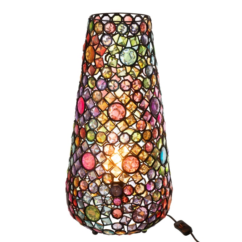 Lámpara de mesa de vidrio multicolor 23*14*55 cm