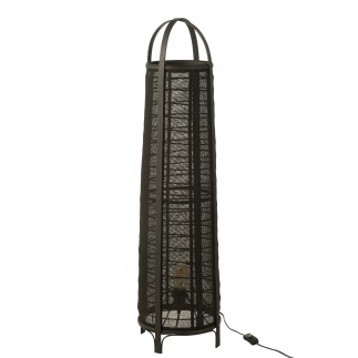 Lámpara alta de tela negra 26*26*100 cm