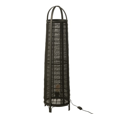 Lámpara alta de tela negra 26*26*100 cm