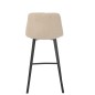 Cadeira de bar em metal castanho 46x43x95 cm
