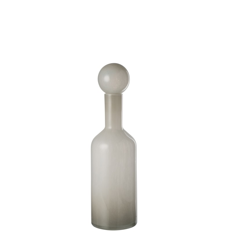 Vase bouteille en verre blanc 15.5*15.5*46 cm