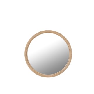 Miroir rond en bois naturel 66.5*3.5*66.5 cm