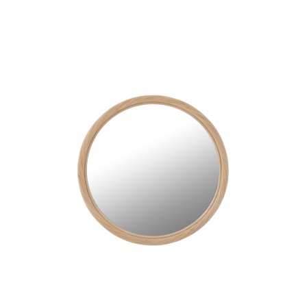 Miroir rond en bois naturel 66.5*3.5*66.5 cm
