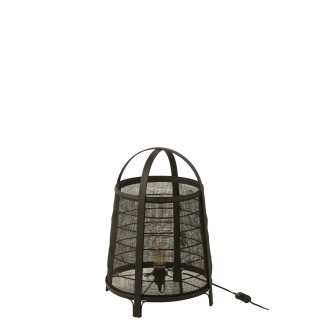 Lámpara de mesa de tela negra 36.5*36.5*52.5 cm