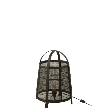 Lámpara de mesa de tela negra 36.5*36.5*52.5 cm
