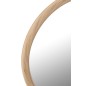 Espelho redondo em madeira natural 66,5 x 3,5 x 66,5 cm Espelho redondo em madeira natural 66,5 x 3,5 x 66,5 cm