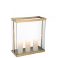 Support à bougies en verre doré 41.5*18*45 cm