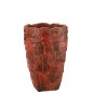 Vaso de cerâmica vermelho 25x25x36,5 cm Vaso de cerâmica vermelho 25x25x36,5 cm