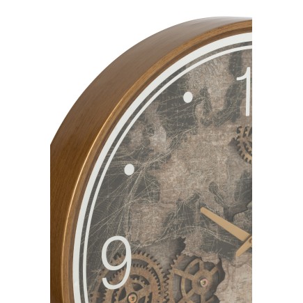 Péndulo redondo de madera dorada 60*10*60 cm
