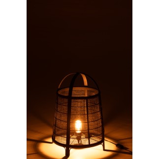 Lámpara de mesa de tela negra 36.5*36.5*52.5 cm