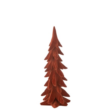 Albero di Natale in resina poliestere rosso 16.5*15.5*44 cm