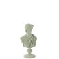 Buste femme en polyrésine vert 17.5*12*33 cm