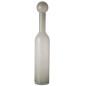 Vaso garrafa em vidro branco 14x14x75 cm