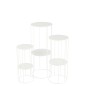 Set de 3 présentoirs à fleurs en métal blanc 28*28*70 cm