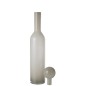 Vaso garrafa em vidro branco 14x14x75 cm