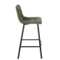 Chaise de bar en métal vert 46x43x95 cm