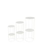 Set de 3 présentoirs à fleurs en métal blanc 28*28*70 cm